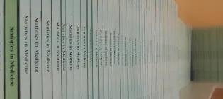 Line of books with title of Statistics in Medicine 